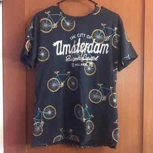 Amsterdam Design T-shirt with Bike design